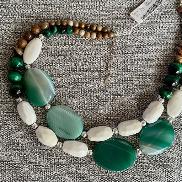 NWT Barse Agate Jasper & tigers eye necklace; Sterling silver; Genuine stone - Picture 3 of 7